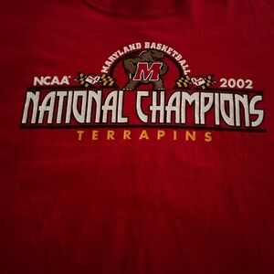 Maryland Terrapins 2002 NCAA Champions Men’s red T-shirt size XL